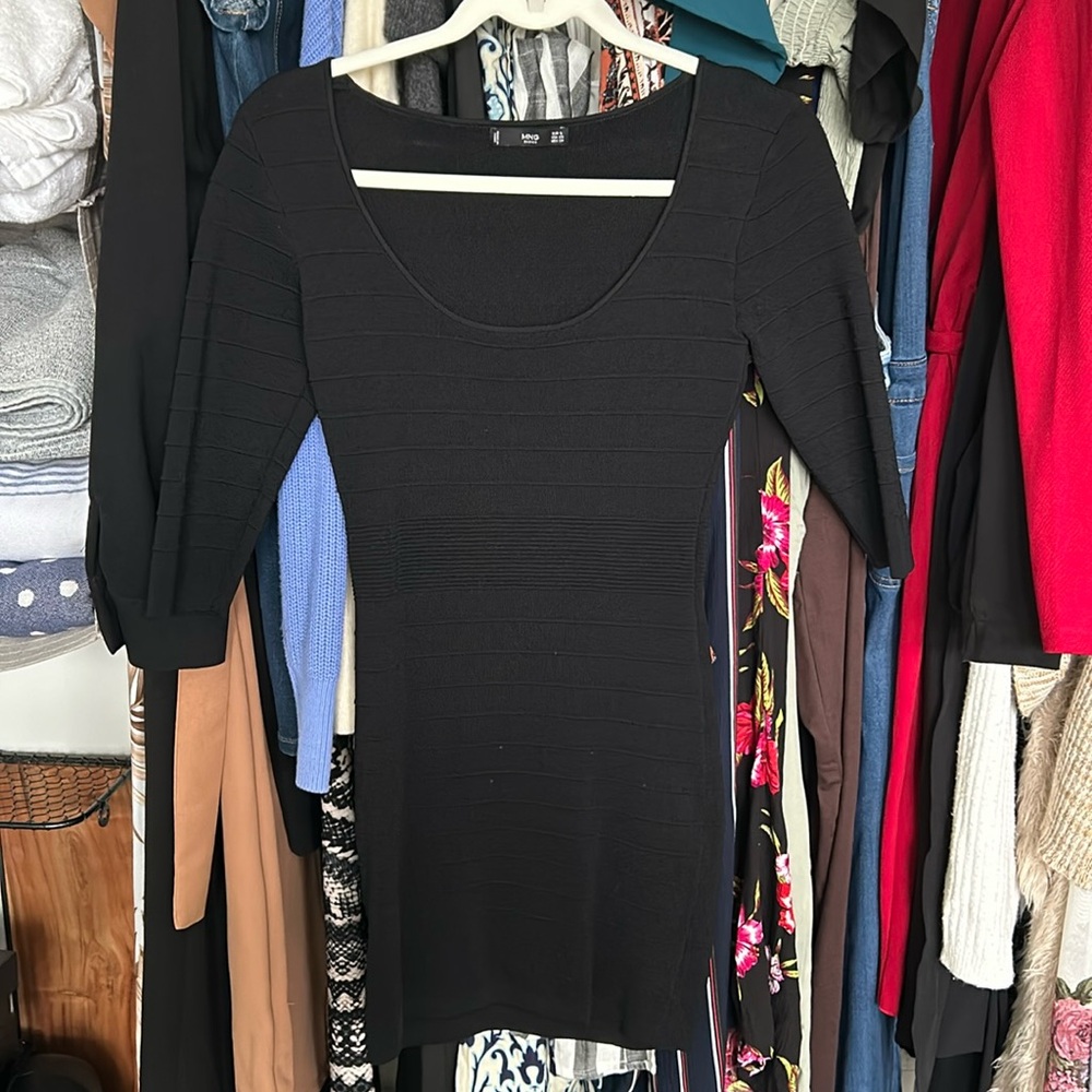 MNG Black mini dress size extra small.